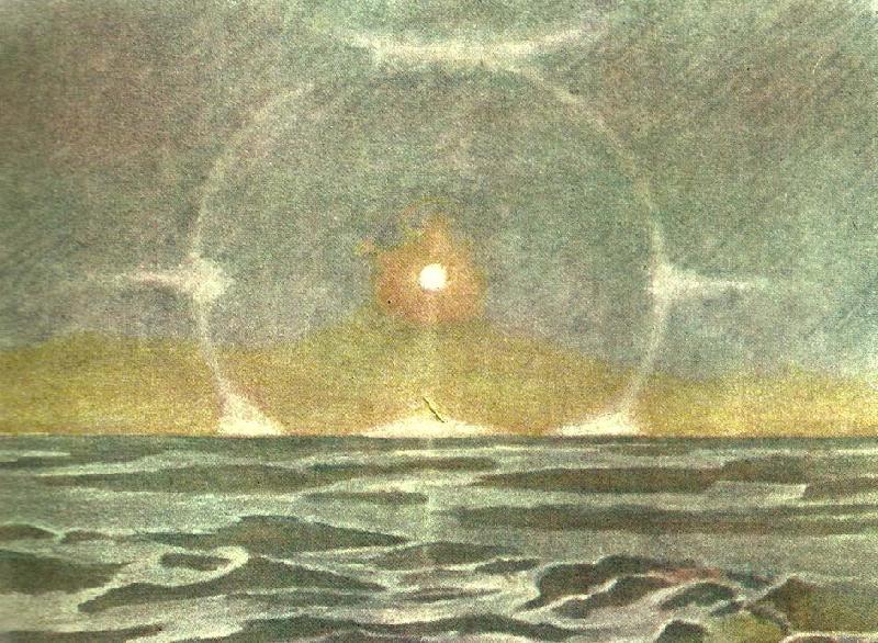 unknow artist nansen har sjalv gjort den har teckningen av manringar och skuggmanar under en polarnatt oil painting image